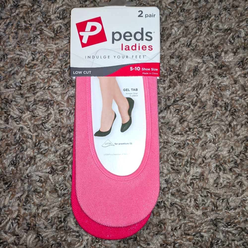 NWT! Peds No-Show Socks (2prs)